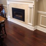 Dark hardwood flooring in diningroom by Meistercraft Wood Flooring