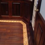 Elegant custom inlay by Meistercraft Wood Flooring